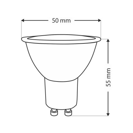 LED-pære Qtec GU10/8W/230V 2700K