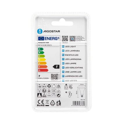 LED-pære R50 E14/7W/230V 3000K - Aigostar