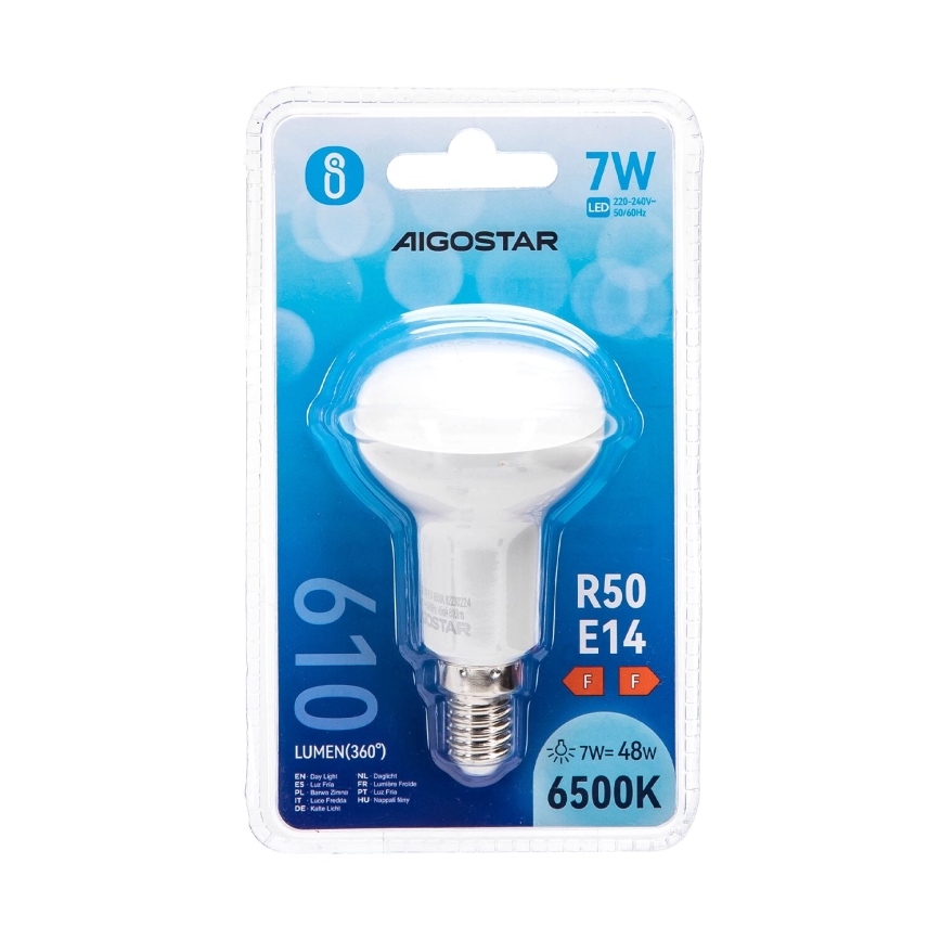 LED-pære R50 E14/7W/230V 6500K - Aigostar