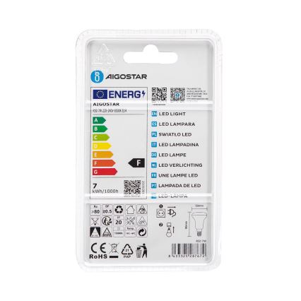 LED-pære R50 E14/7W/230V 6500K - Aigostar