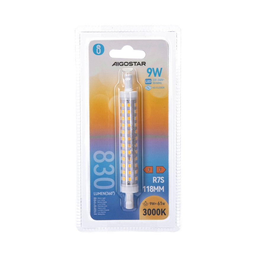 LED-pære R7S/9W/230V 3000K - Aigostar