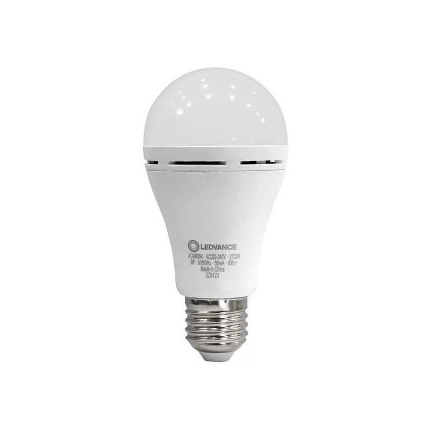 LED-pære RECHARGEABLE A60 E27/8W/230V 2700K - Ledvance