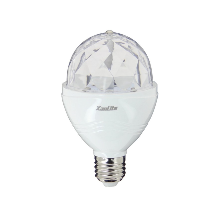 LED-pære RGB-farver DISCO A60 E27/3W/230V
