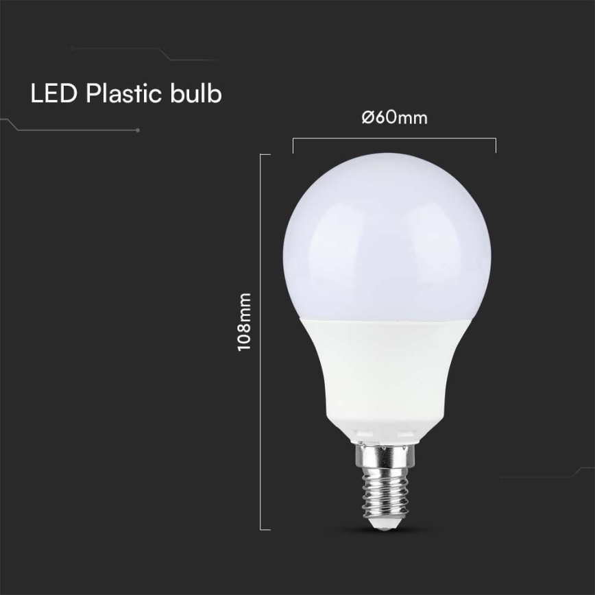 LED-pære SAMSUNG CHIP A60 E14/8,5W/230V 6500K