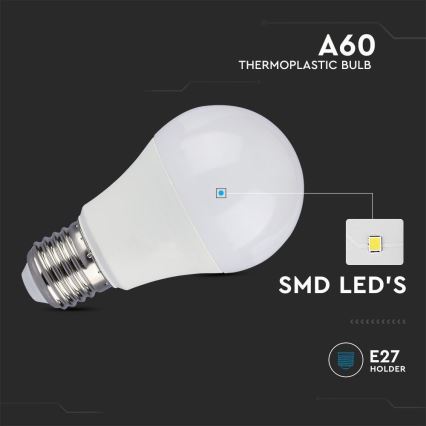 LED-pære SAMSUNG CHIP A60 E27/8,5W/230V 3000K