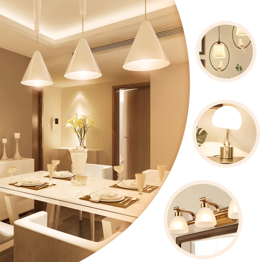 LED-pære ST64 E27/8W/230V 2700K - Aigostar