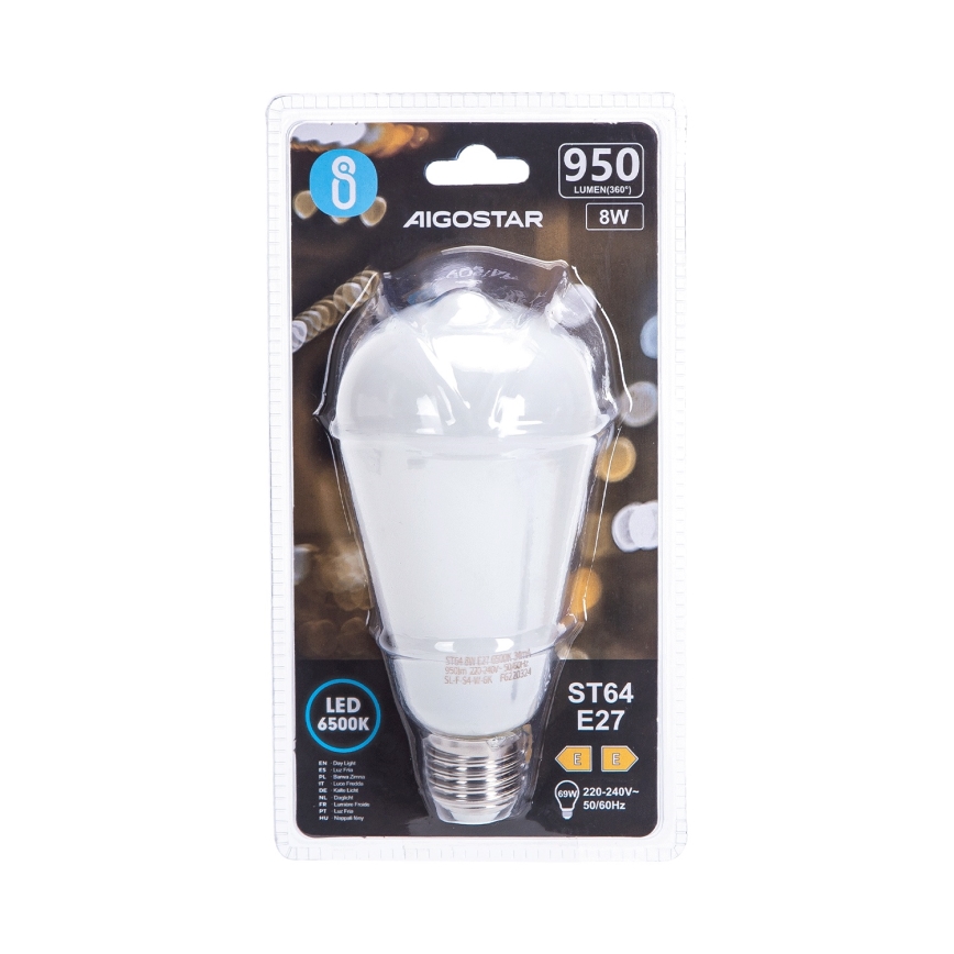 LED-pære ST64 E27/8W/230V 330° 6500K - Aigostar