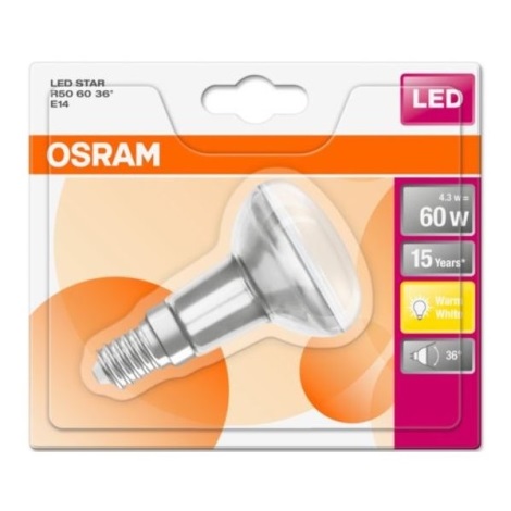 LED-pære STAR E14/4,3W/230V 2700K - Osram
