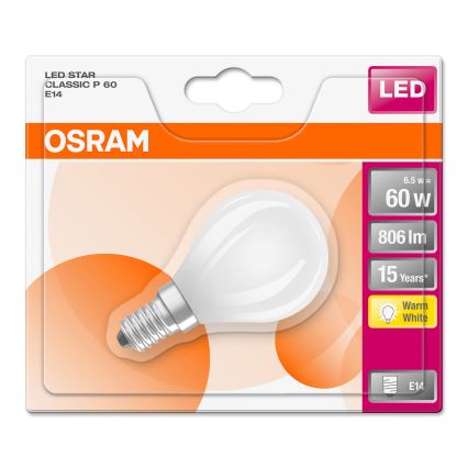 LED-pære STAR E14/6,5W/230V 2700K - Osram