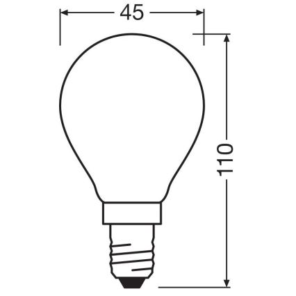 LED-pære STAR E14/6,5W/230V 2700K - Osram