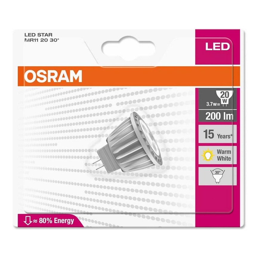 LED-pære STAR MR11 GU4/3,7W/12V 2700K - Osram