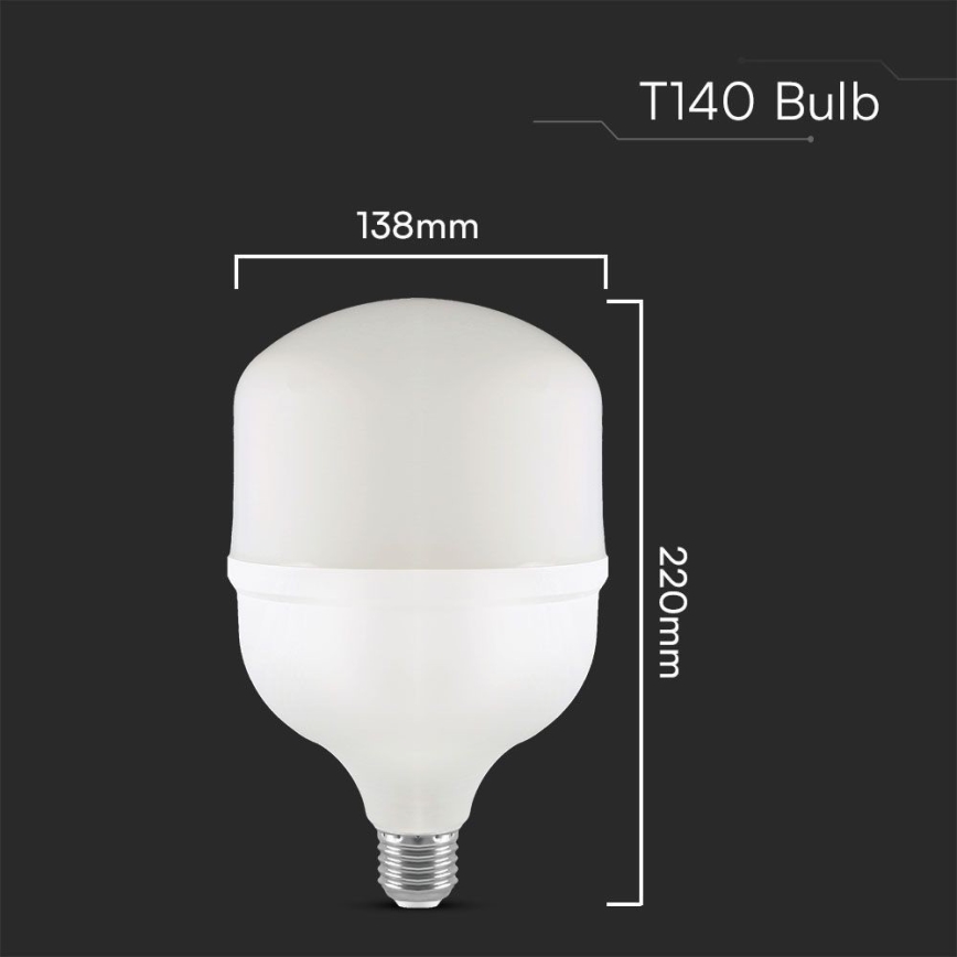 LED-pære T140 E27/50W/230V 6500K