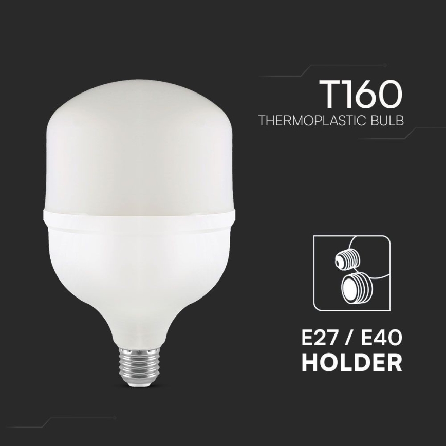LED-pære T160 E40 E27/60W/230V 6500K