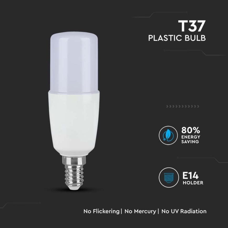 LED-pære T37 E14/9W/230V 2700K