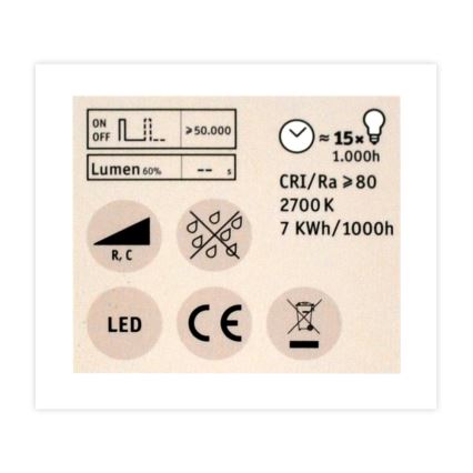 LED-pære til projektør dæmpbar GU5,3/6,5W/12V 2700K - Paulmann 28757