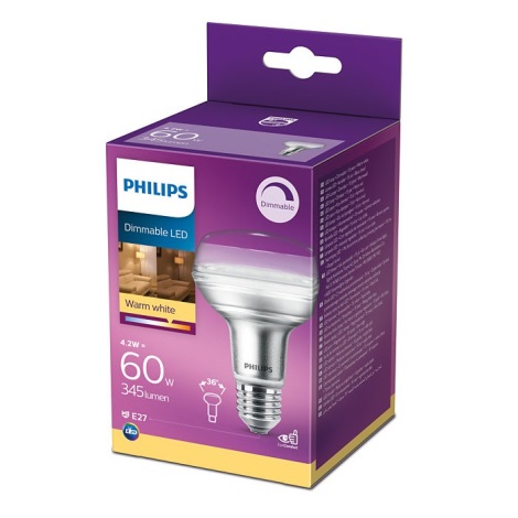LED-pære til projektør Philips E27/4,2W/230V 2700K