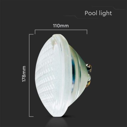 LED pære til swimmingpool LED/25W/12V IP68 6500K