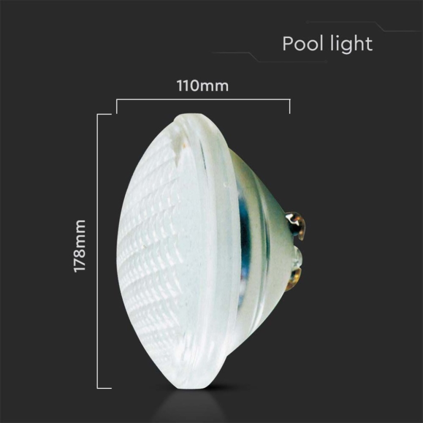 LED pære til swimmingpool LED/25W/12V IP68 6500K