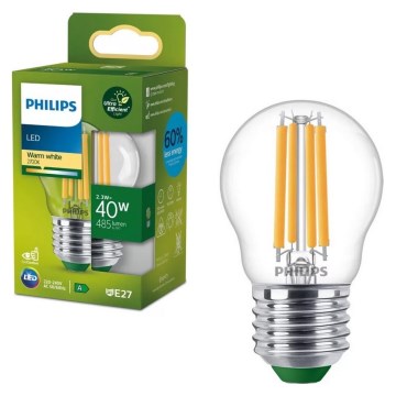 LED-pære ULTRAEFFEKTIV VINTAGE Philips P45 E27/2,3W/230V 2700K