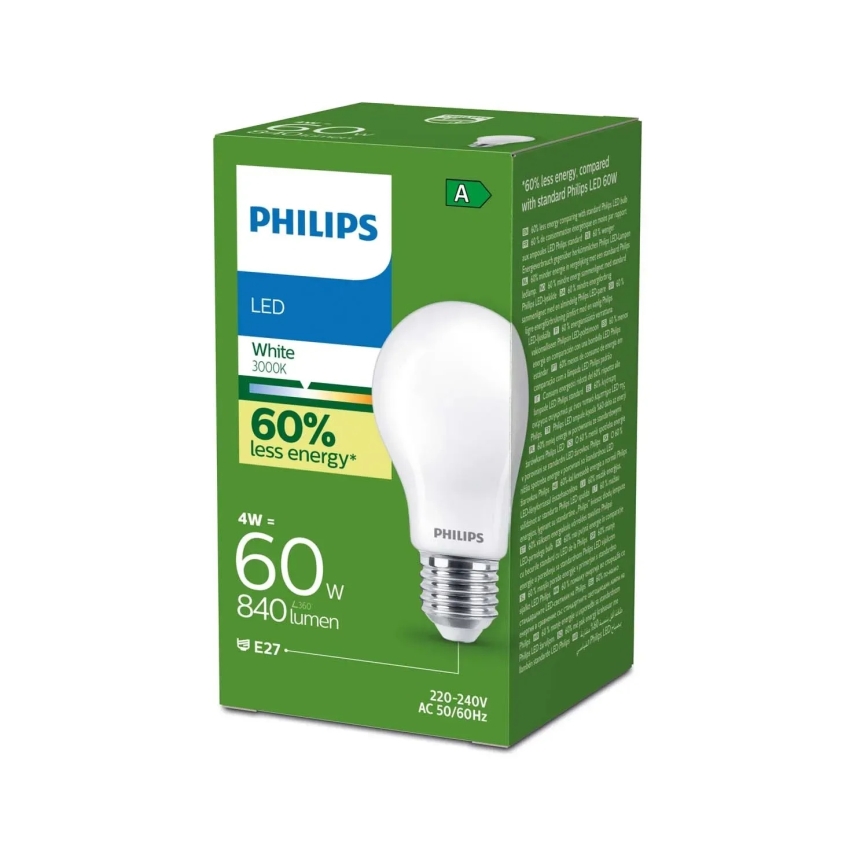 LED-pære ULTRAEFFICIENT Philips A60 E27/4W/230V 3000K