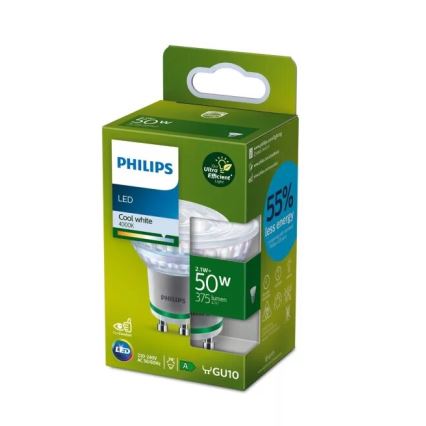 LED-pære ULTRAEFFICIENT Philips PAR16 GU10/2,1W/230V 4000K
