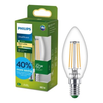 LED-pære ULTRAEFFICIENT VINTAGE Philips B35 E14/3,8W/230V 2700K