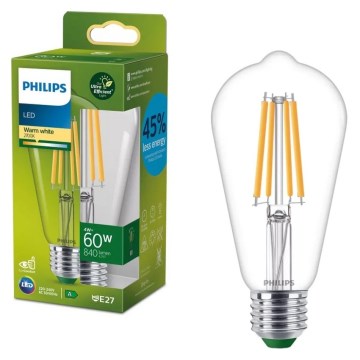 LED-pære ULTRAEFFICIENT VINTAGE Philips ST64 E27/4W/230V 2700K