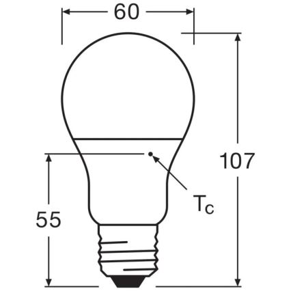 LED-pære VALUE A60 E27/8W/230V 4000K - Osram