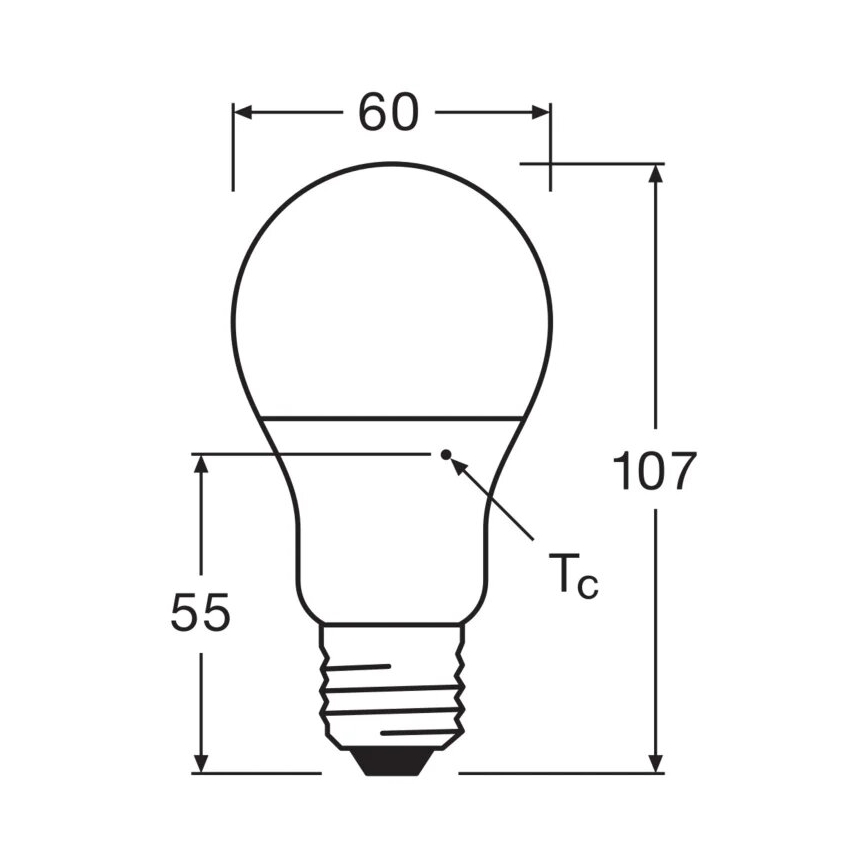 LED-pære VALUE A60 E27/8W/230V 4000K - Osram