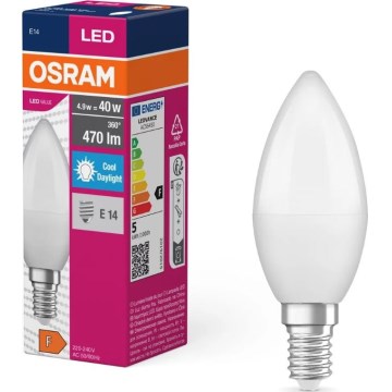 LED-pære VALUE B40 E14/4,9W/230V 6500K - Osram