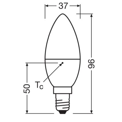 LED-pære VALUE B40 E14/4,9W/230V 6500K - Osram