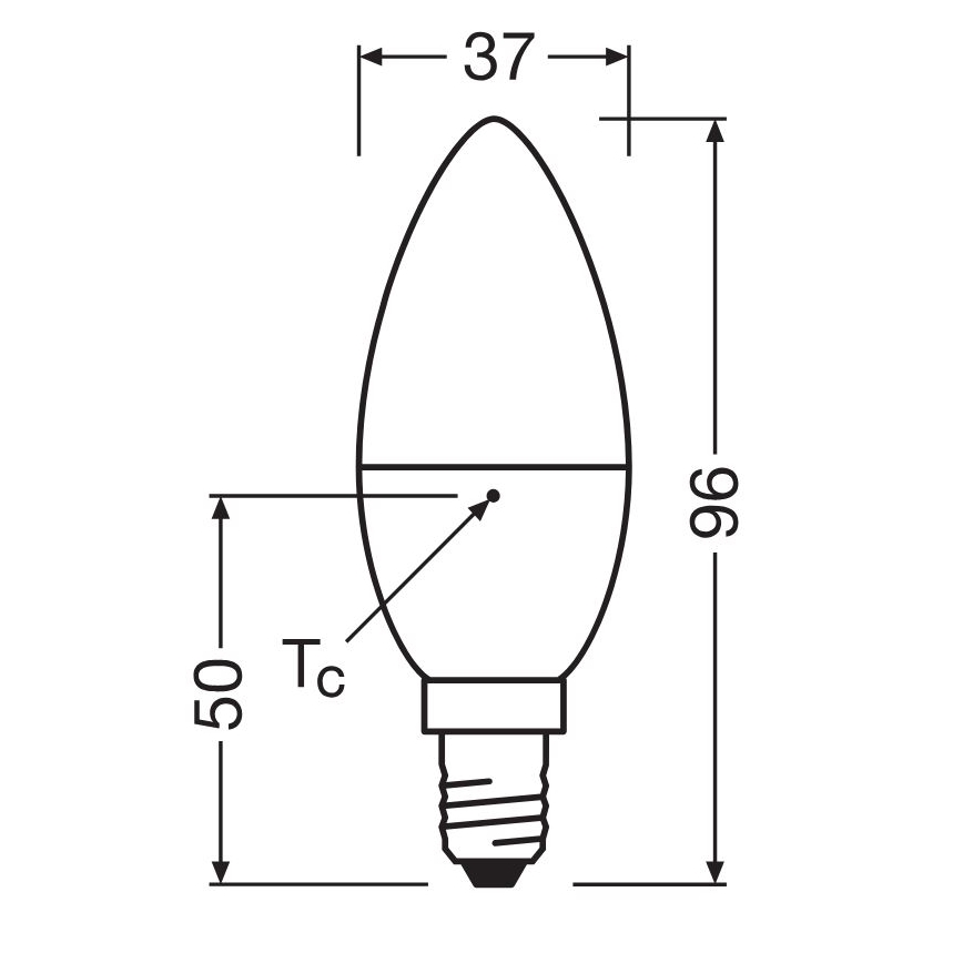 LED-pære VALUE B40 E14/4,9W/230V 6500K - Osram