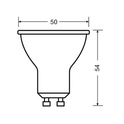 LED-pære VALUE PAR16 GU10/4,5W/230V 4000K 36° hvid - Osram