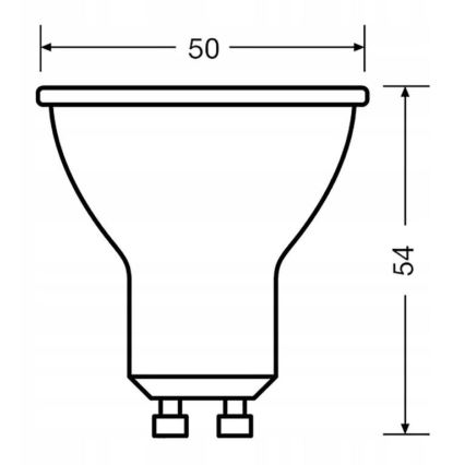 LED-pære VALUE PAR16 GU10/4,5W/230V 6500K 36° sort - Osram