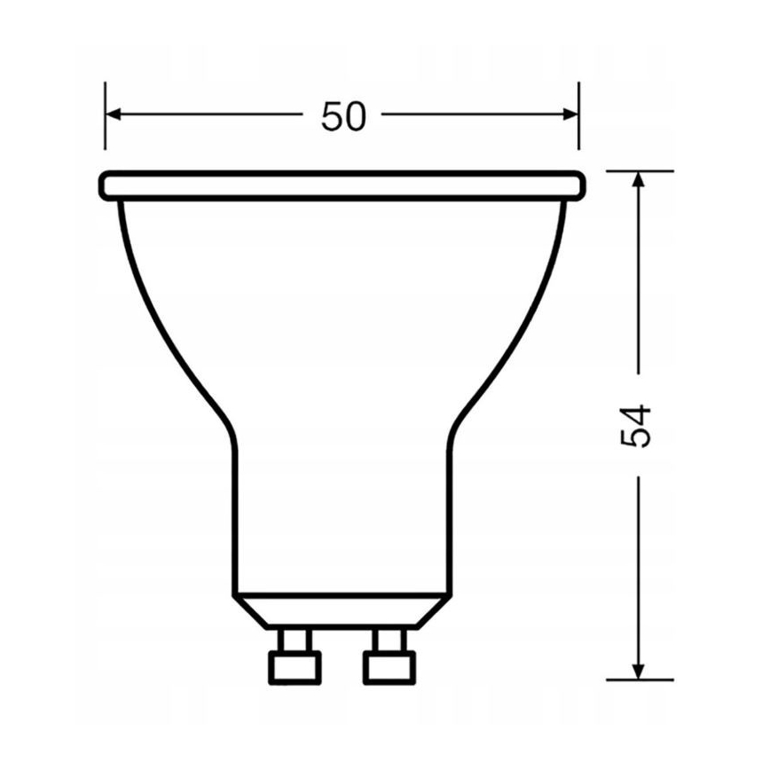 LED-pære VALUE PAR16 GU10/6,9W/230V 4000K 120° sort - Ledvance