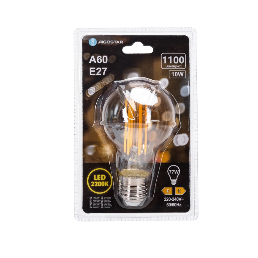 LED-pære VINTAGE A60 E27/10W/230V 2200K - Aigostar