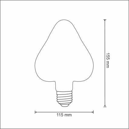 LED-pære VINTAGE AMBER E27/2,5W/230V 2000K