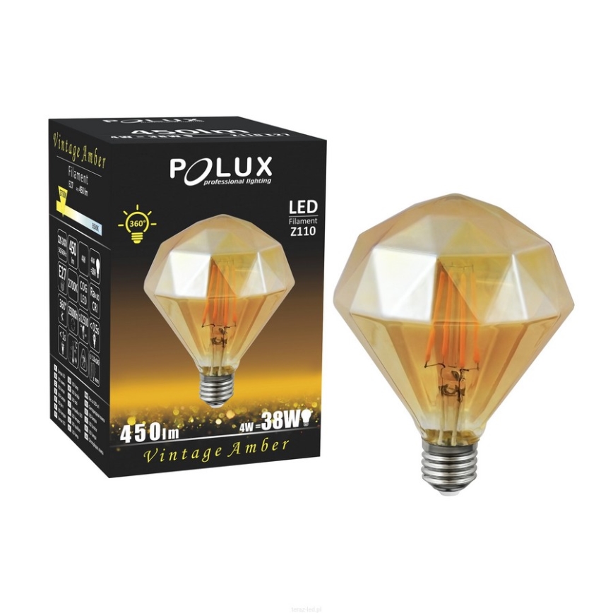 LED-pære VINTAGE AMBER E27/4W/230V 2700K