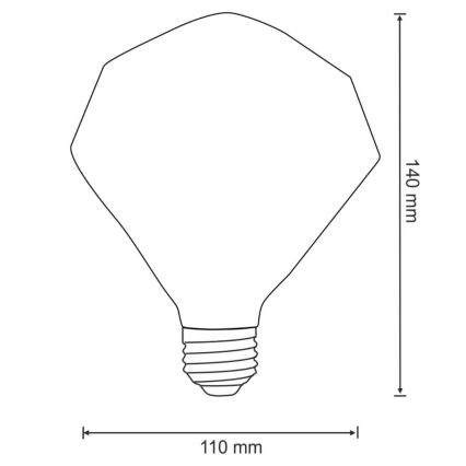 LED-pære VINTAGE AMBER E27/4W/230V 2700K