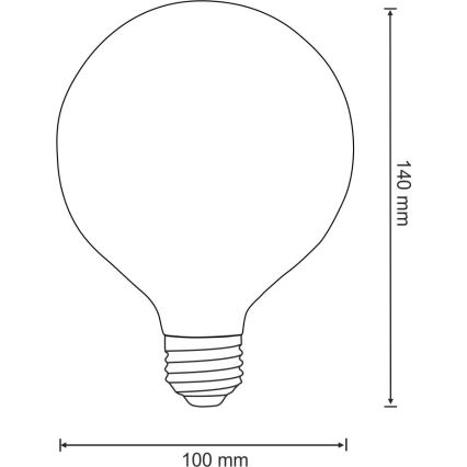 LED pære VINTAGE AMBER E27/4W/230V G100