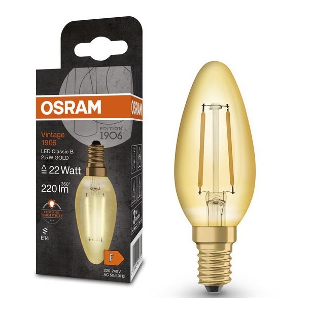 LED-pære VINTAGE E14/2,5W/230V 2400K - Osram