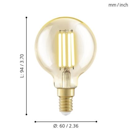 LED-pære VINTAGE E14/4W/230V 2200K - Eglo
