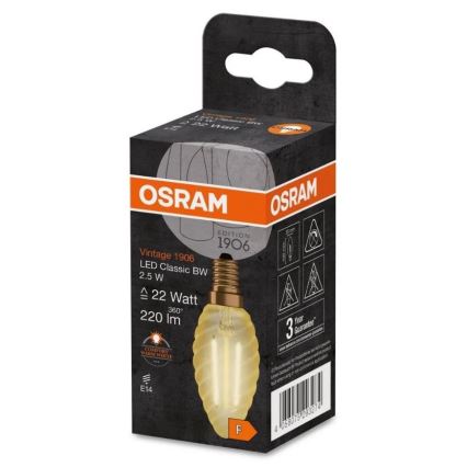 LED-pære VINTAGE E27/2,5W/230V 2400K - Osram