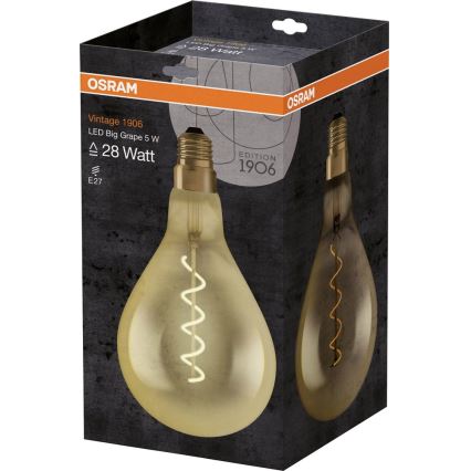 LED pære VINTAGE E27/5W/230V 2000K - Osram