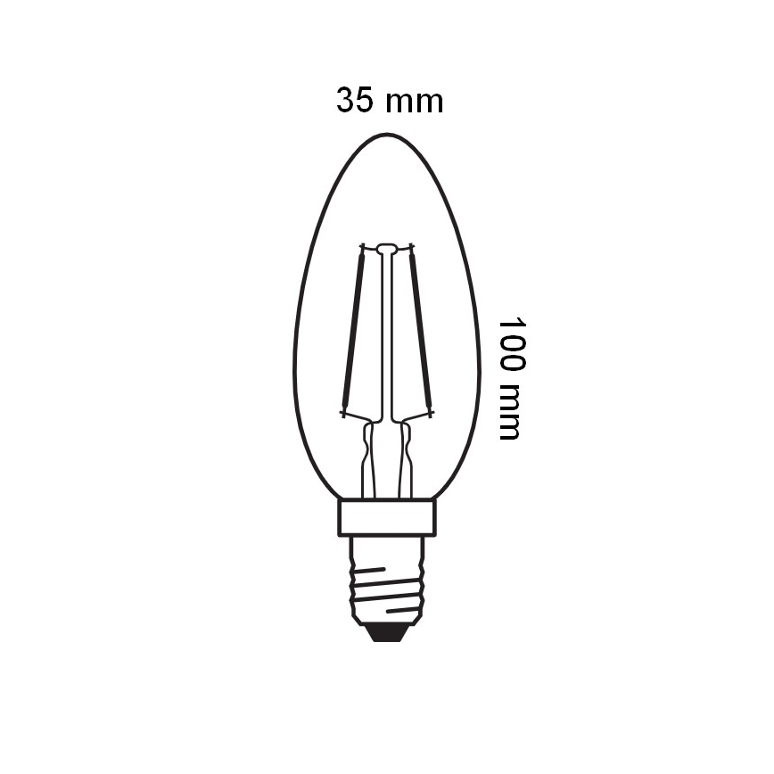 LED-pære Vintage-filament E14/2,5W/230V 2400K - Osram