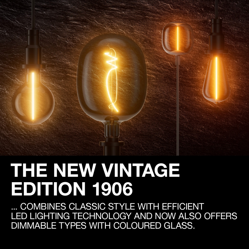LED-pære vintage filament E27/4W/230V 1800K - Osram