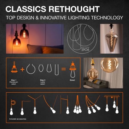 LED-pære vintage filament E27/4W/230V 1800K - Osram