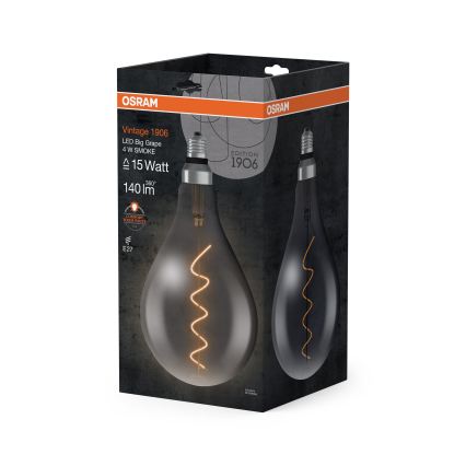 LED-pære vintage filament E27/4W/230V 1800K - Osram