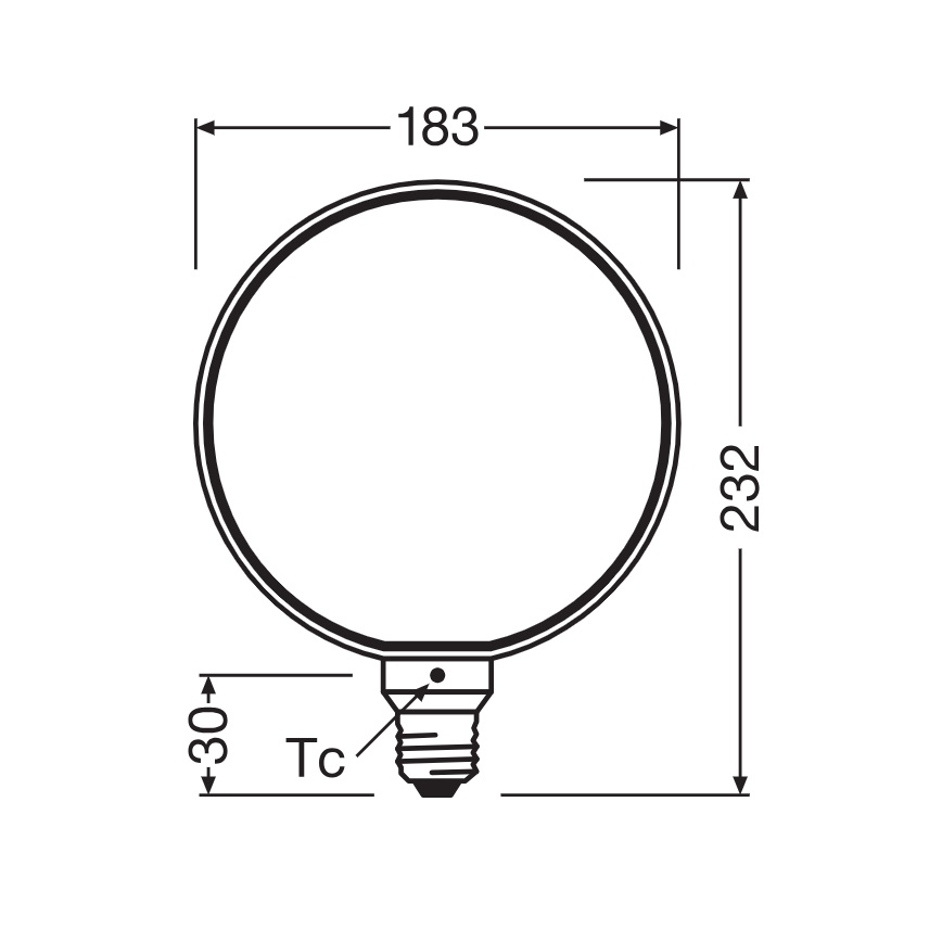 Dæmpbar LED-pære VINTAGE FILAMENT E27/4W/230V 1800K - Osram
