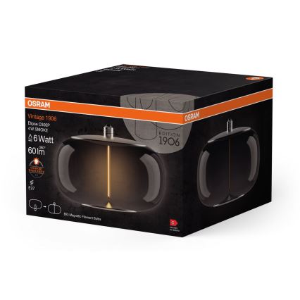 LED-pære VINTAGE FILAMENT E27/4W/230V 1800K røget - Osram